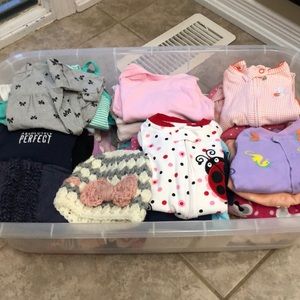 Lot of baby girl clothing